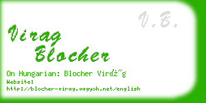 virag blocher business card